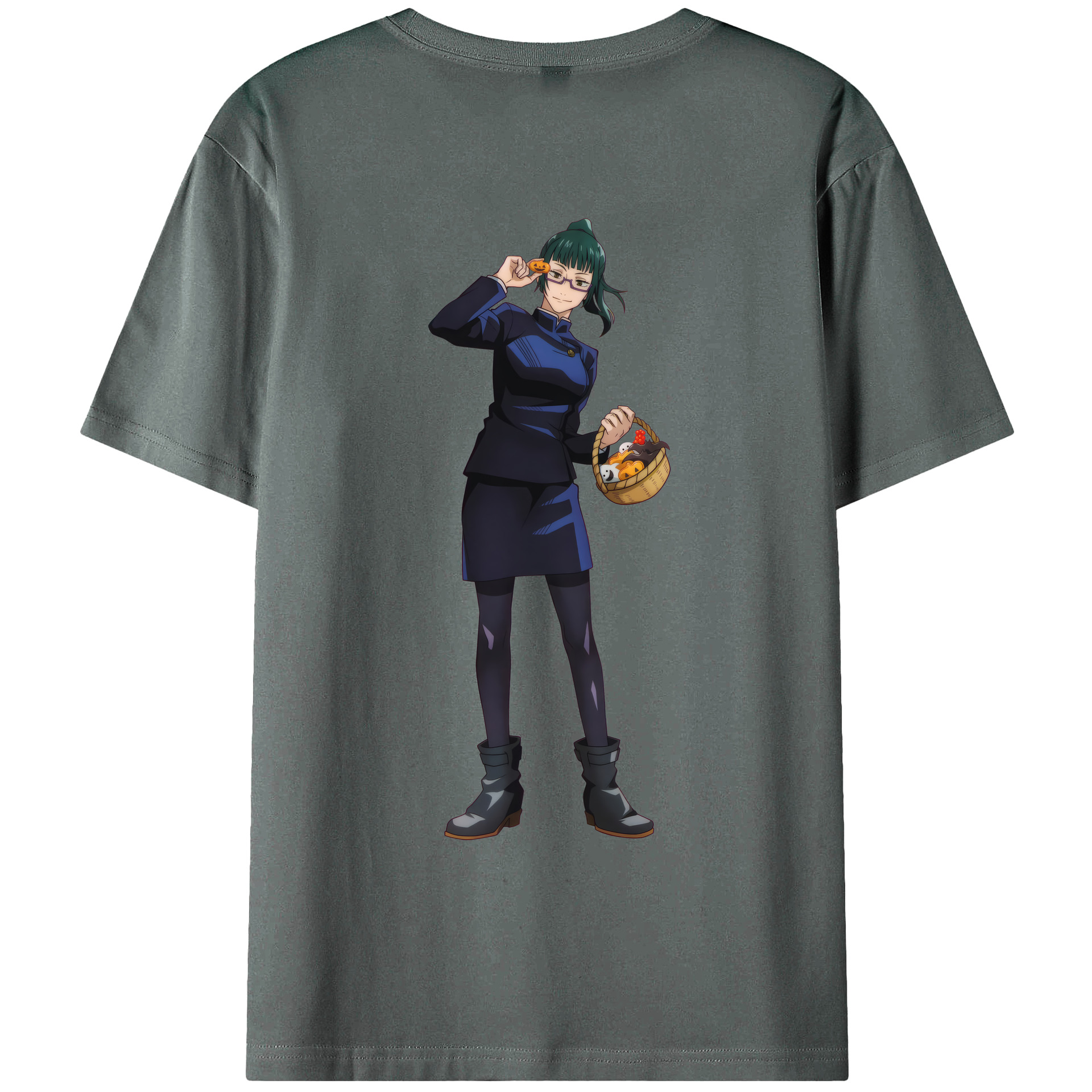 （画像用） 呪術廻戦 Jujutsu Kaisen 綿100％ メンズ半袖Tシャツ（バックプリント） 通気性